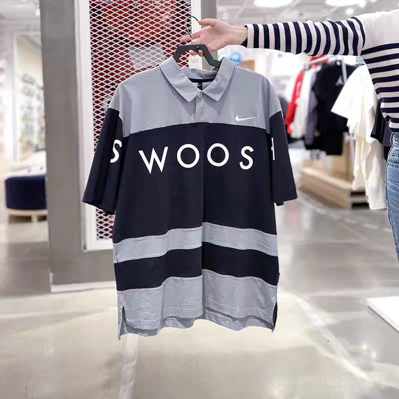 Nike NSW Swoosh Stripe Polo Shirt CHÍNH HÃNG, Polo nike