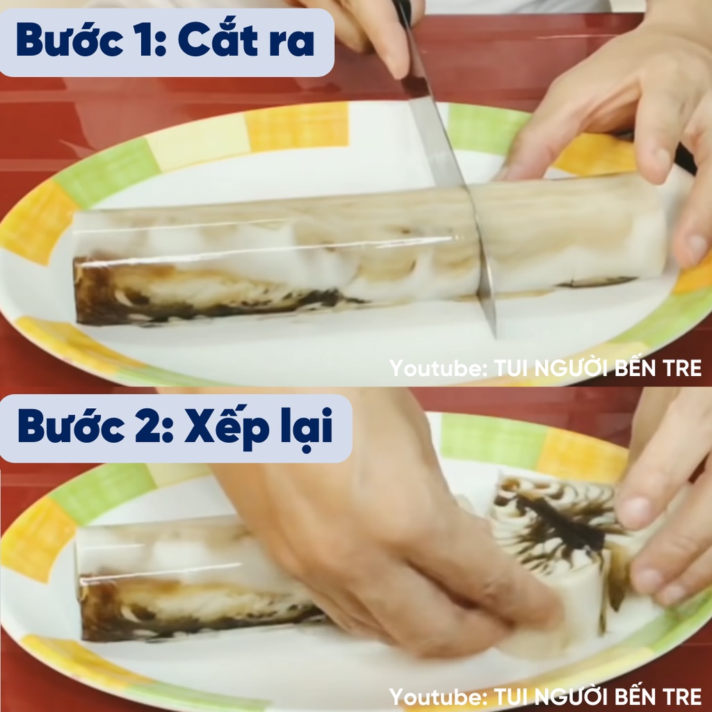 Khuôn rau câu máng dài hình trái tim dài 24 cm chất liệu nhựa PP chịu nhiệt của gia dụng Du Thủy - KHUÔN ĐỔ RAU CÂU MÁNG