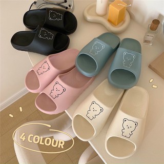 DÉP BÁNH MÌ HÌNH GẤU SIÊU NHẸ NHIỀU MÀU, DÉP QUAI NGANG ULZZANG MẪU MỚI NHẤT