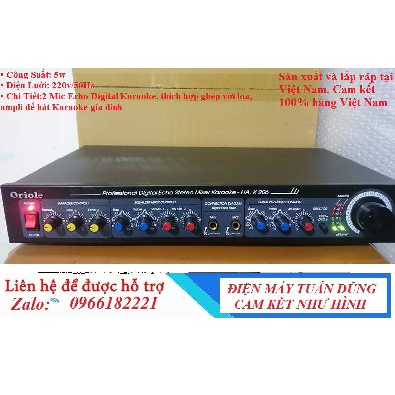 VANG KARAOKE ORIOLE K206