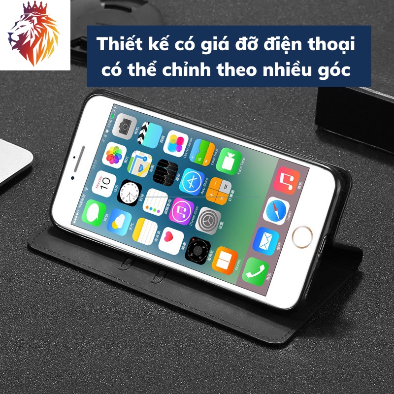 Bao da Iphone 6/6s/6Plus/6s Plus/7/8/SE/7Plus/8Plus/X/Xr/Xs/Xs Max/11/11Pro/11Pro Max có ngăn đựng tiền, thẻ