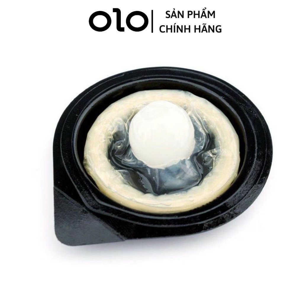 Bao cao su 001 OIO trắng siêu mỏng tăng kích thước 1,5 cm - Hộp 5 bao 5 bi - NinaGen