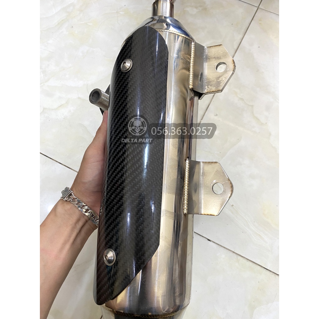 Pô tăng R8 NVX 155 ôp Carbon - pô độ nvx 155