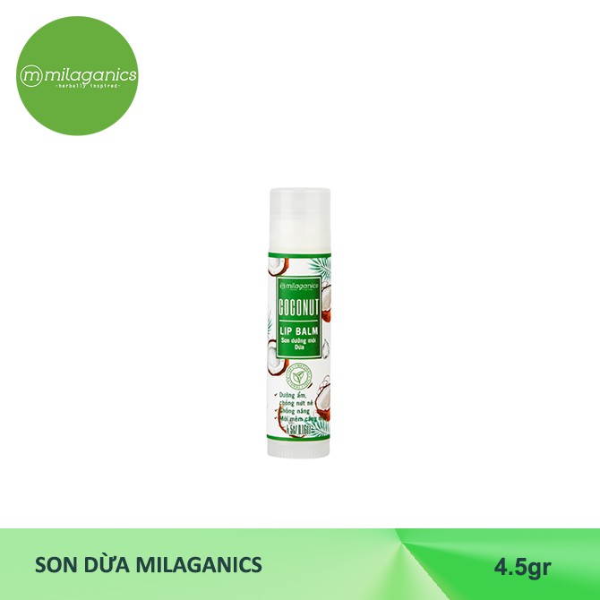 Combo Son dừa Milaganics 4.5g và mascara dầu dừa Milaganics 5ml