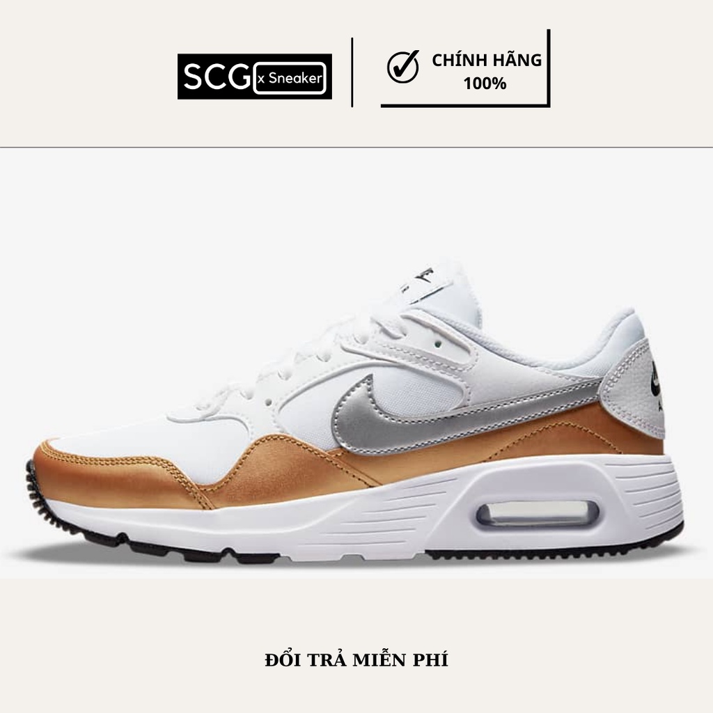 Giày thể thao nữ, sneaker nữ, Nike Air Max SC- màu trăng nâu - CW4554-107 Hàng Chính Hãng, SCGxsneaker