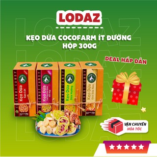 Kẹo dừa Cocofarm ít đường hộp 300g,kẹo dừa ngon tại Lodaz.