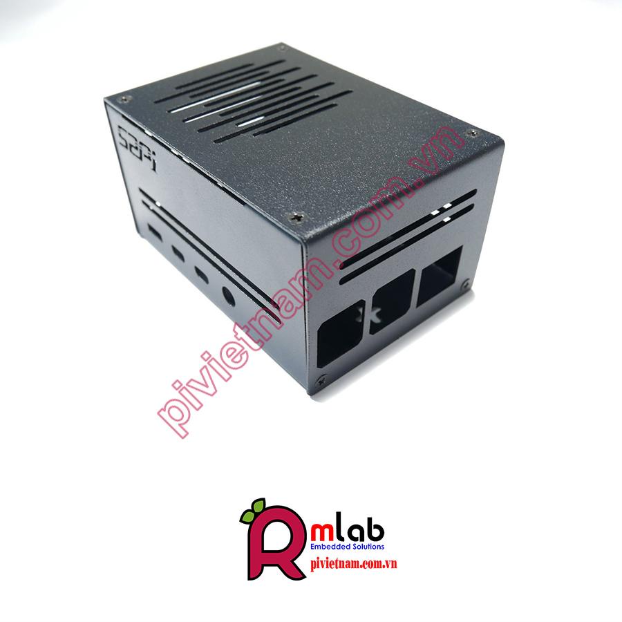 Vỏ hộp Metal kèm Tháp Tản Nhiệt  dành cho Raspberry Pi 4 Model B