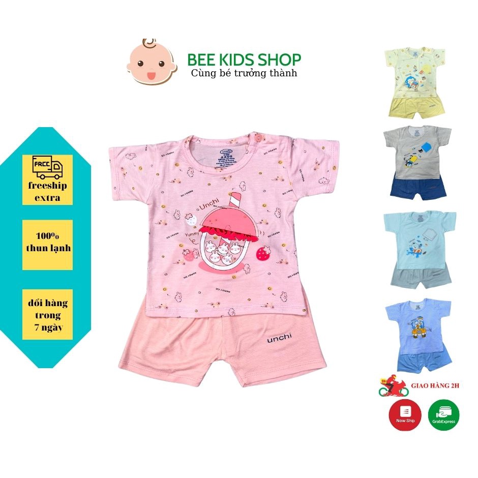 Bộ cộc tay Unchi hàng chính hãng chất vải gỗ sồi C01