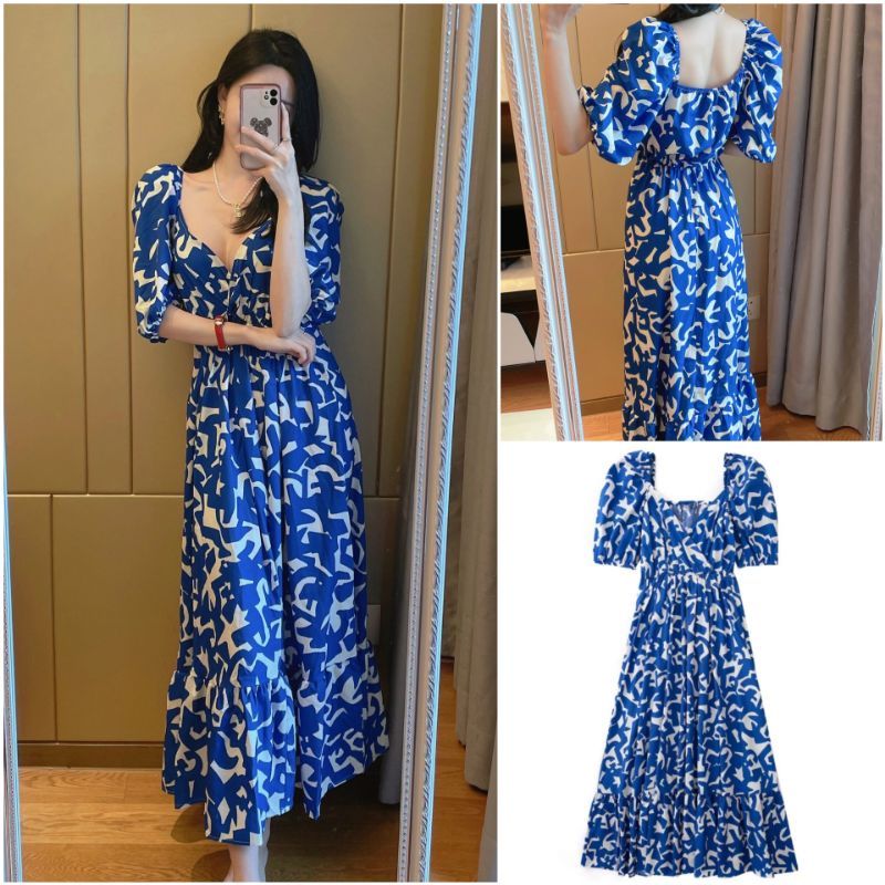 ĐẦM DÀI HỌA TIẾT ZR XUẤT XỊN
