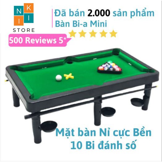 [Size Lớn 50 cm] Bàn Bi A mini có số mặt nỉ, Bàn Bida Cho Bé Nhiều Kích Cỡ, Đầy Đủ Phụ Kiện