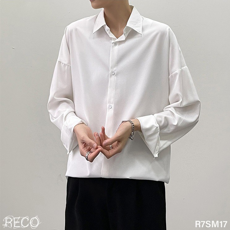 Áo sơ mi nam nữ Hàn Quốc cao cấp dáng rộng dài tay Shirt Loose R7SM17 Unisex