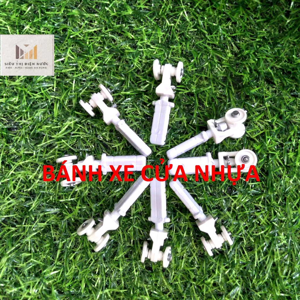 Thanh ray cửa nhựa 80cm-1m, bánh xe cửa nhựa