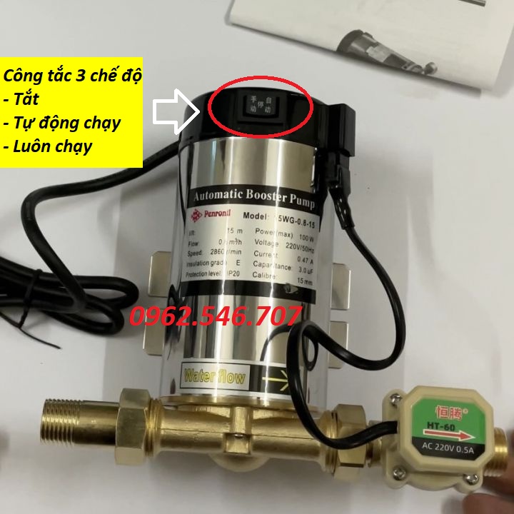 Bơm tăng áp lực máy giặt bình nóng lạnh / bơm tăng áp