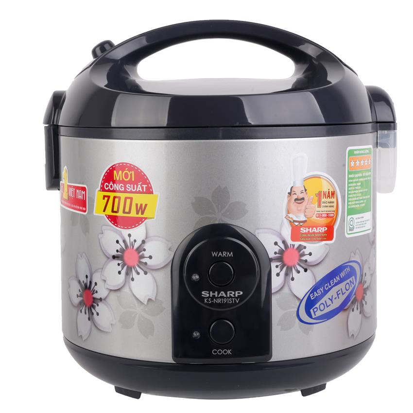 MỚI 100%-Nồi cơm điện Sharp 1.8 lít KS-191STV sản xuất tại Thái Lan 100% chính hãng chất lượng tốt.
