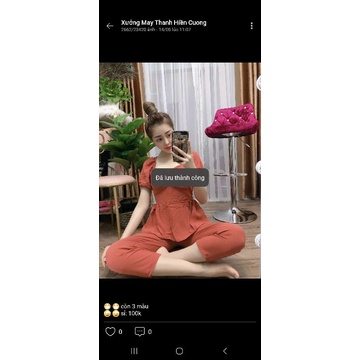 sét bộ nữ vải đũi nhăn
