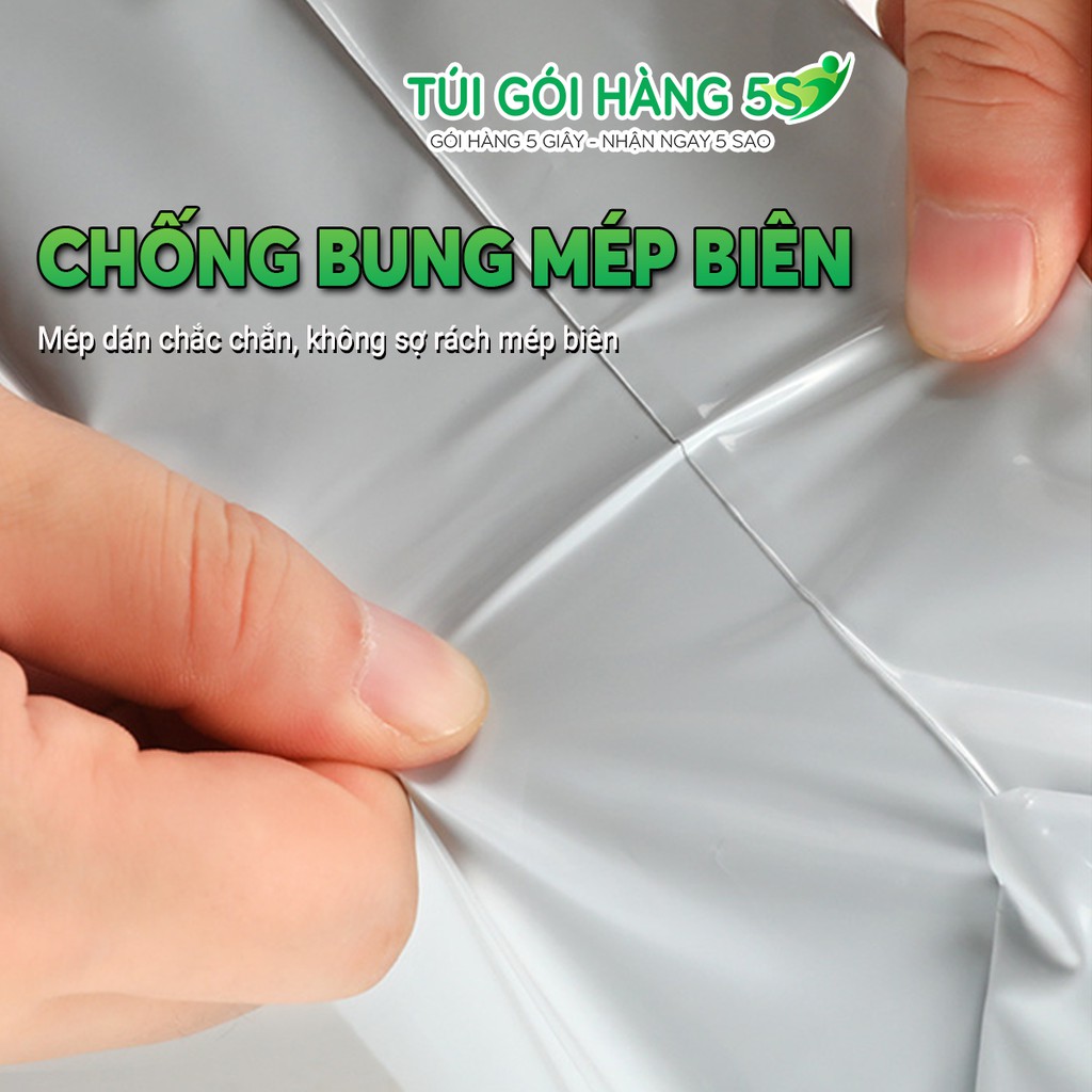 Túi Gói Hàng, Túi Đóng Hàng Niêm Phong 5S Size Trung Bình Đóng Gói Quần Áo, Đồ Bộ Cuộn 100 Túi