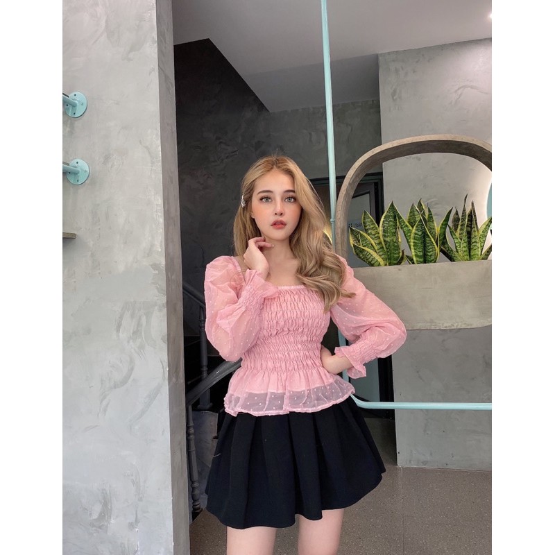 Áo dài tay pha tay chun ôm form [HOT NHẤT] chất siêu xịn