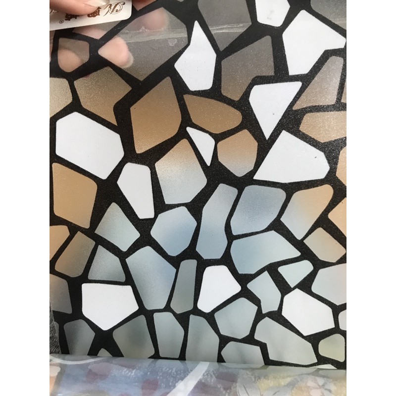 Decal dán kính hoa văn 90cm x 1m