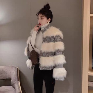 Áo khoác lông kèm ảnh thật(sẵn hàng)