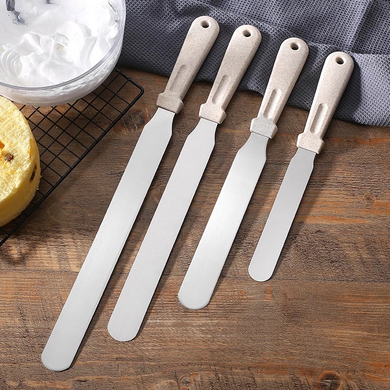 Dao chà láng bánh kem bằng thép không gỉ tiện dụng 6 / 8 / 10/12 Inch