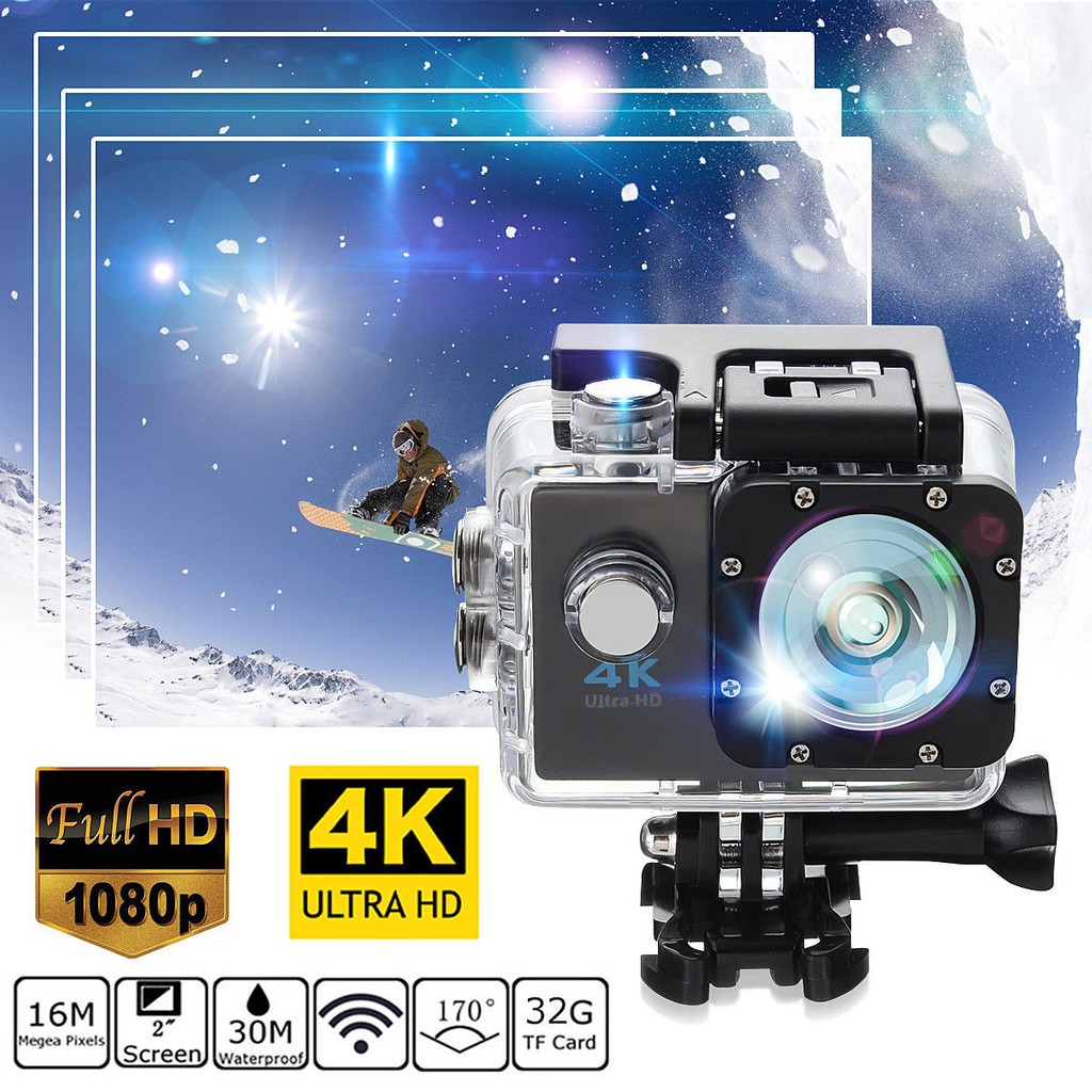 Camera Thể Thao Waterproof 4K Wifi HD 1080P Ultra Sports Action