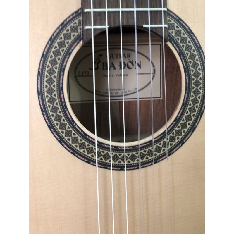 Guitar Classic C170 Ba Đờn gỗ hồng đào sơn mờ, khoá vàng, Có ty chỉnh cong cần, Âm hay