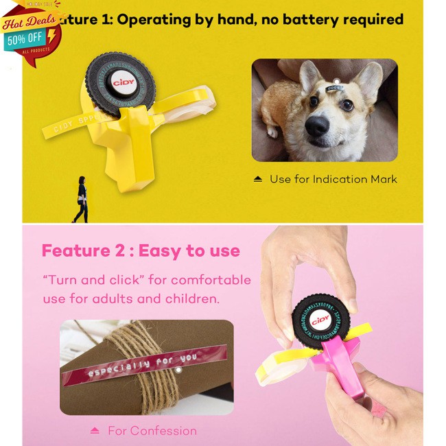 【✨Available✨】Máy dập bấm chữ C101 viết hoa kèm phụ kiện cuộn băng