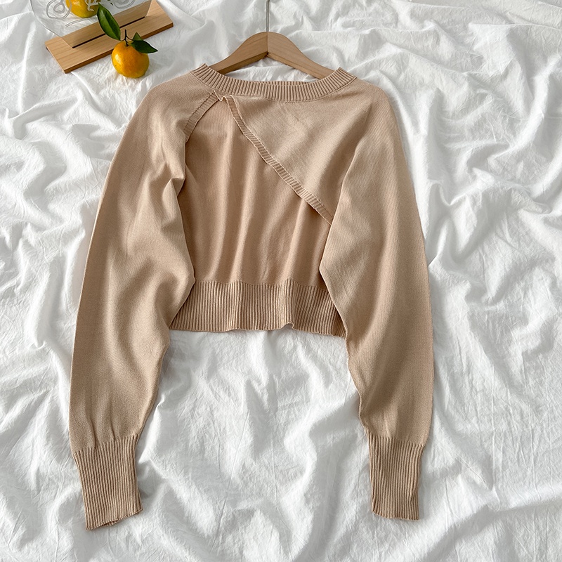 Hàng sẵn - Set áo 2 dây và khoác ngoài bằng len