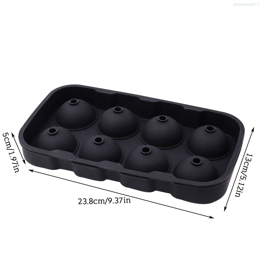 Khuôn silicon 8 ngăn làm đá viên tròn diy đa năng nhiều màu tự chọn