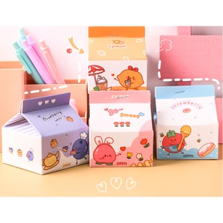 Giấy note, giấy ghi chú hộp sữa đáng yêu