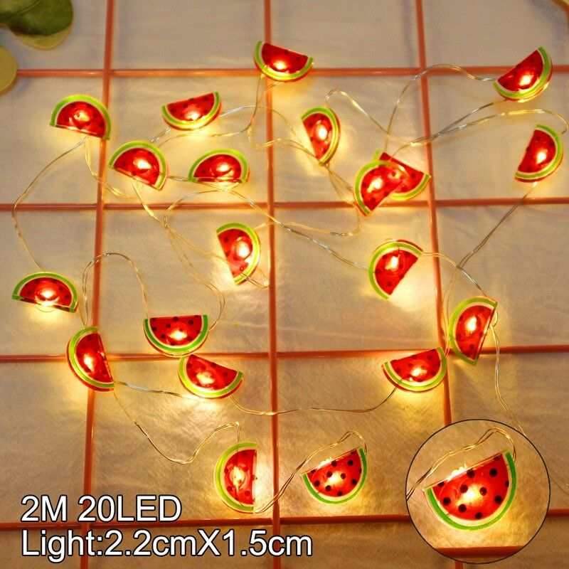 2M 20LED Flamingo Rainbow pineapple String Lights /Fairy Stars Shape LED Lamp for Hawaii Wedding Birthday Party Decoration