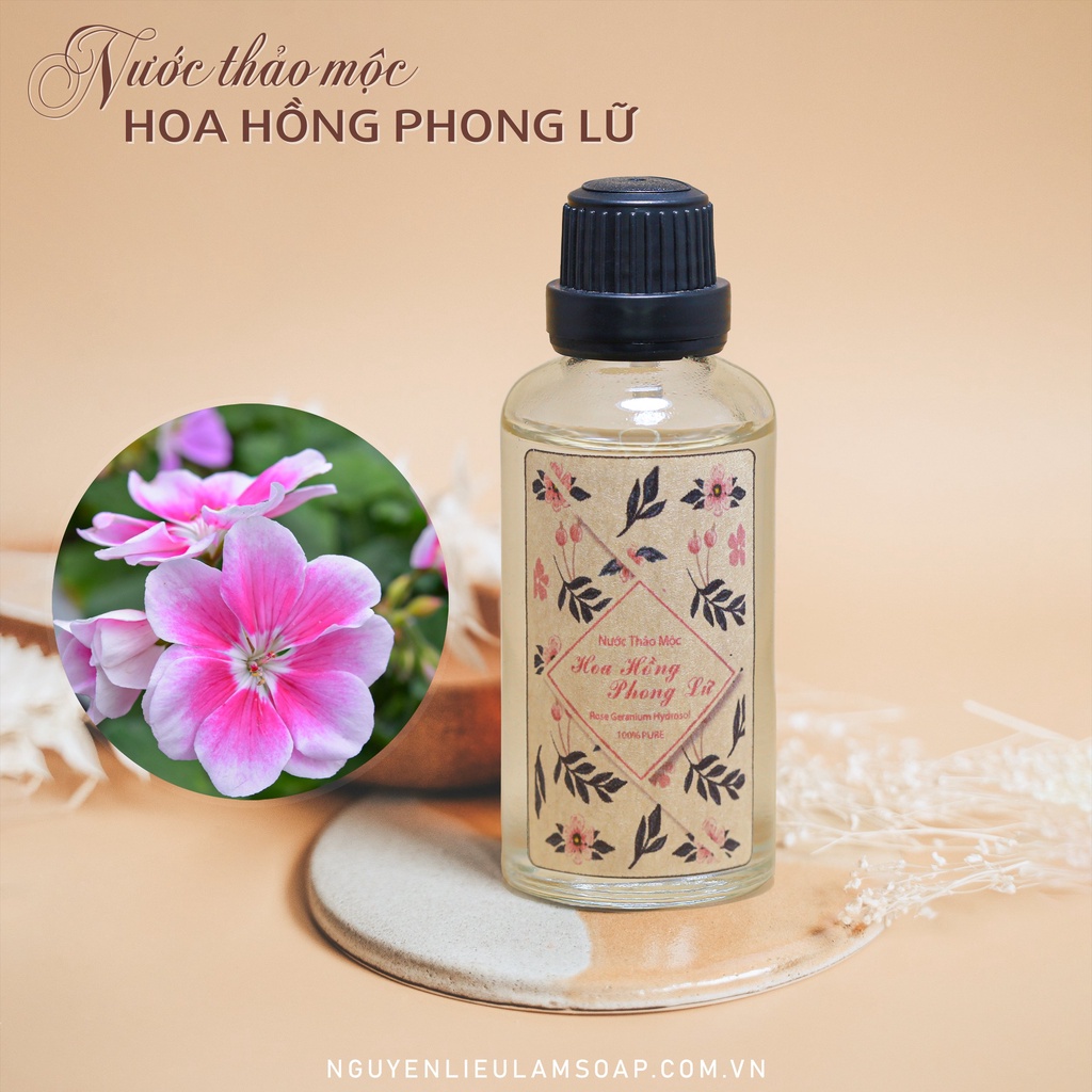 Nước Thảo Mộc Hoa Hồng Phong Lữ ( Rose Geranium Hydrosol )