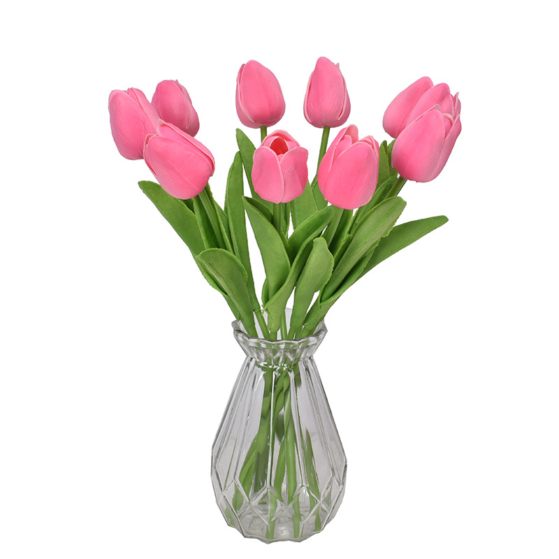 1 Bó Hoa Tulip Nhân Tạo Bằng Pu 34cm Trang Trí Nhà Cửa / Văn Phòng / Tiệc Cưới