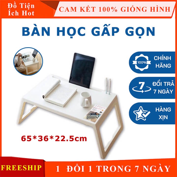 Bàn học gấp gọn bằng nhựa cao cấp cho học sinh sinh viên, bàn học làm việc decor phòng giá rẻ cho sinh viên