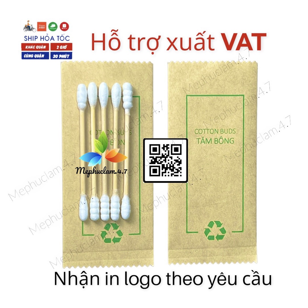 100 bàn chải (mã NAU01) bao bì túi Karaft, lược, chụp tóc, tăm bông, dao caọ, xà bông 1 lần cho khách sạn