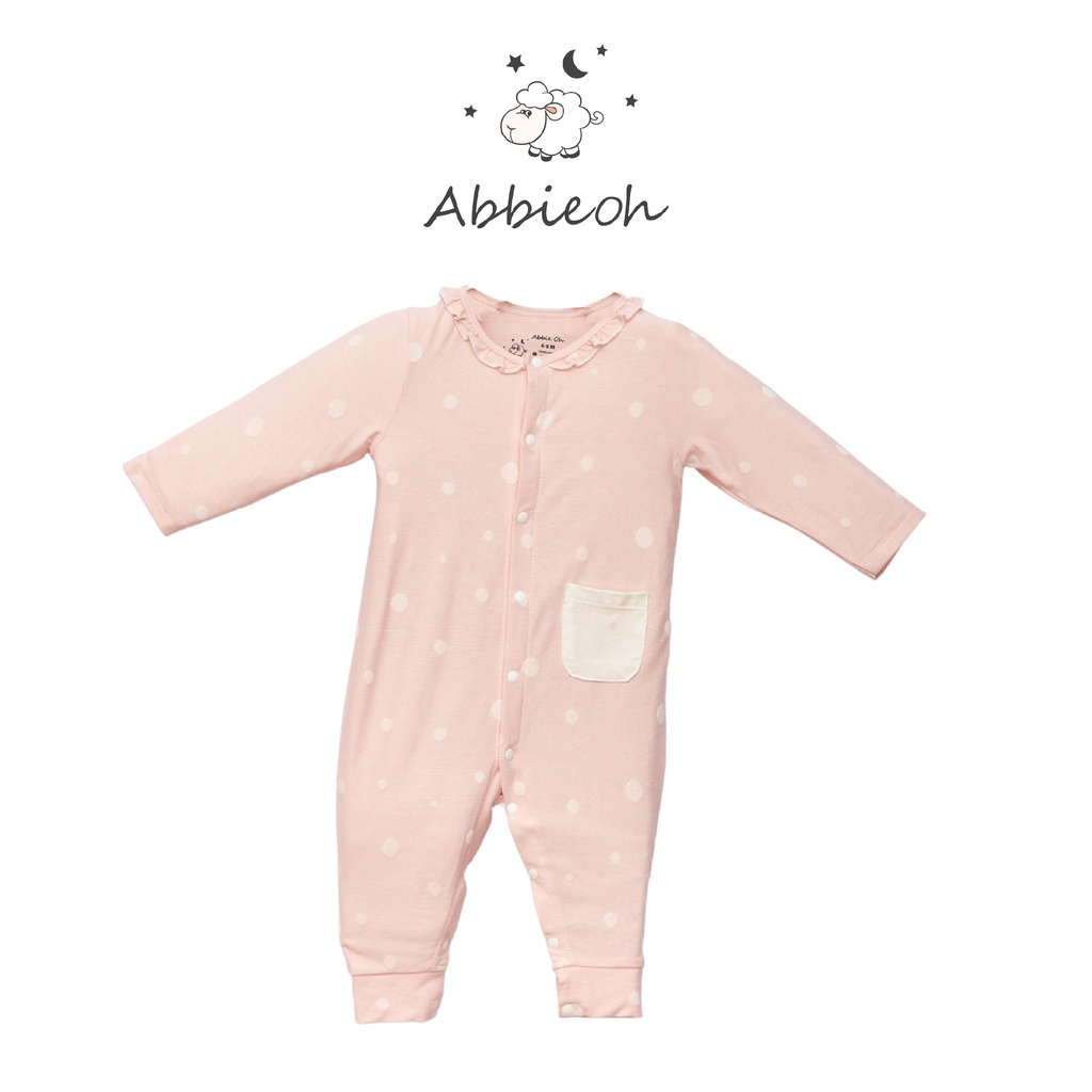 Bộ Quần Áo Bodysuit ABBIEOH Cotton Dài Tay Có Túi Cho Bé (0 12 tháng) BD207 B062