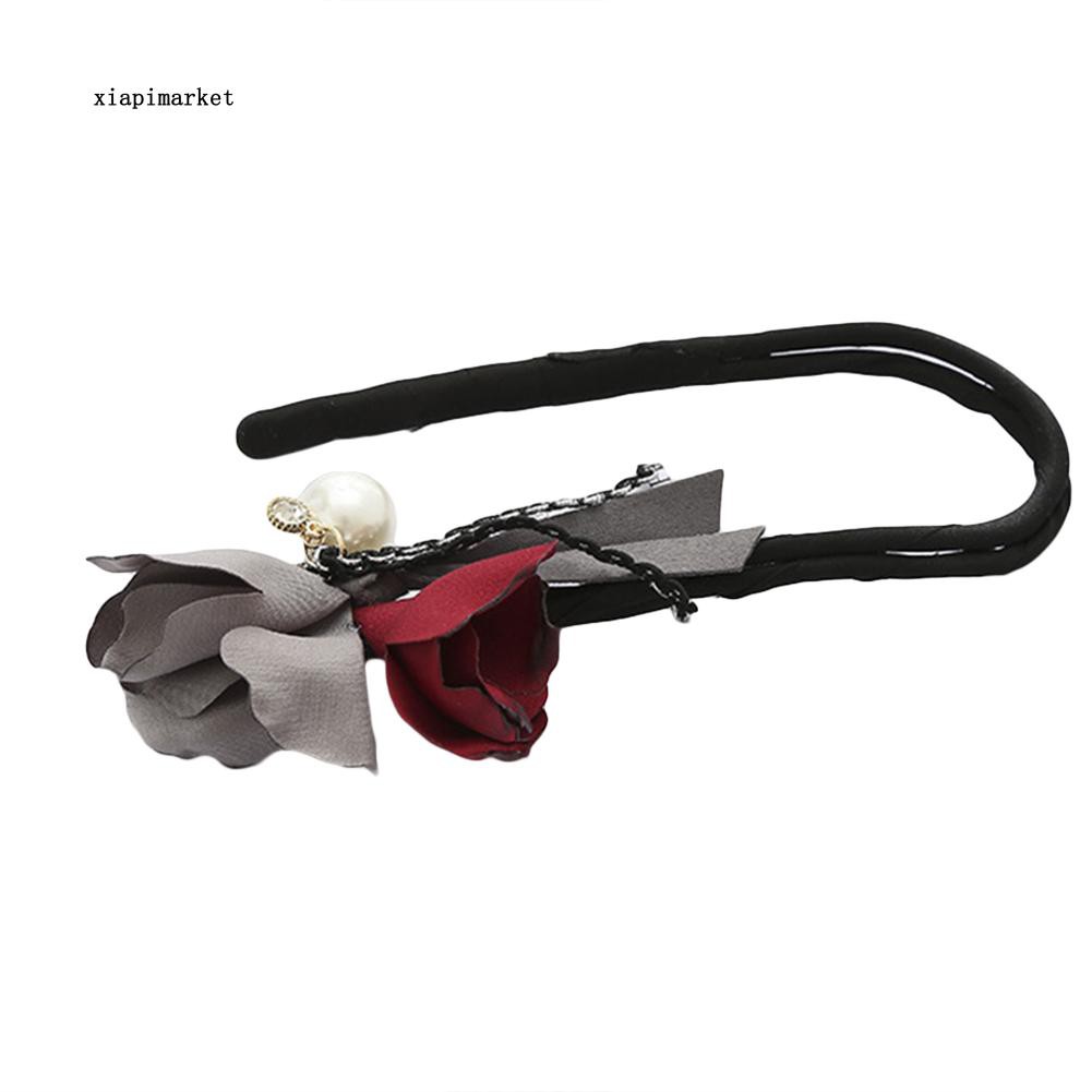 Dụng Cụ Búi Tóc Hình Bánh Donut Và Hoa Đính Ngọc Trai Giả Thời Trang Cho Nữ