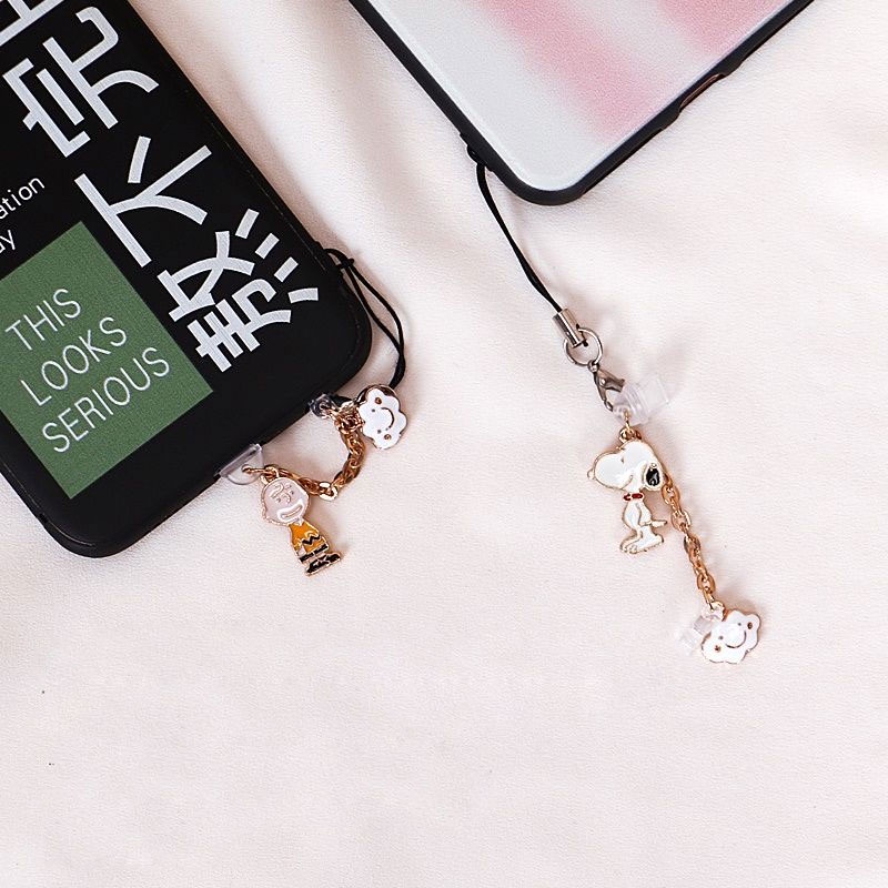 Nút Cắm Cổng Sạc type-c Chống Bụi Hình Snoopy Charlie Cho Điện Thoại Di Động Android Huawei