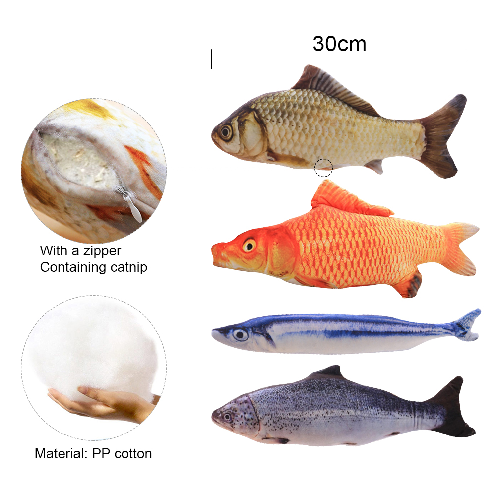 Đồ chơi cá nhồi bông có bạc hà mèo cho mèo cưng