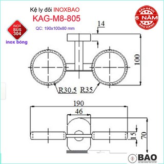 KỆ VÒNG ĐỂ 2 LY BAO M8-805