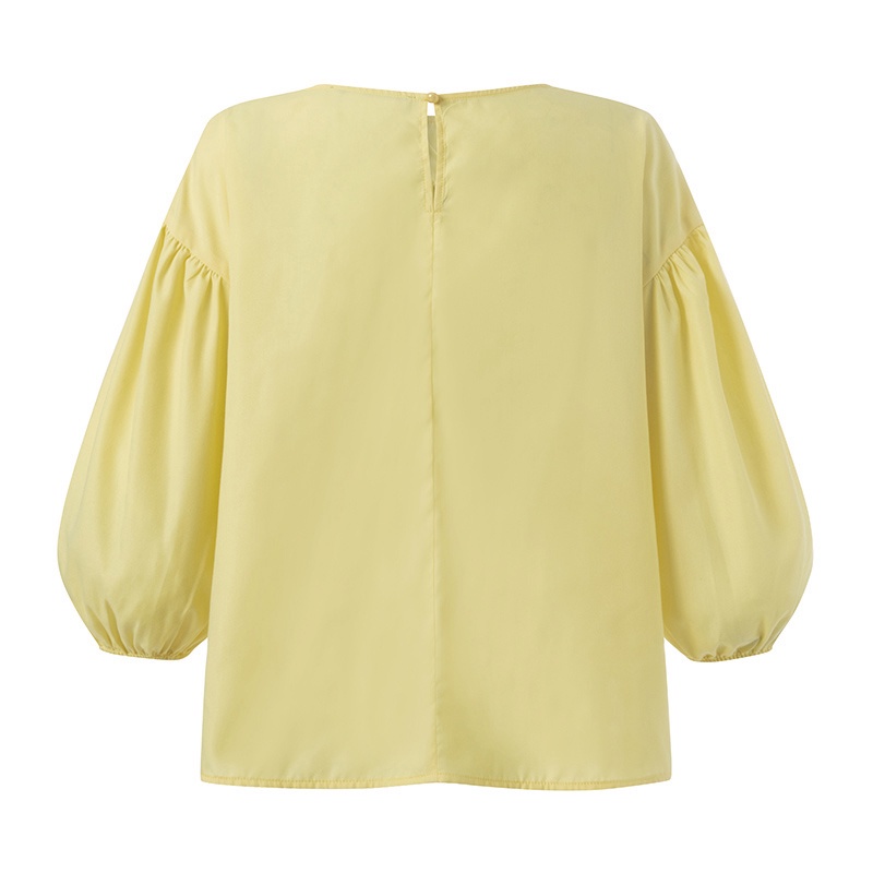 Áo kiểu Zanzea tay lửng cổ tròn phong cách Hàn Quốc cho nữ