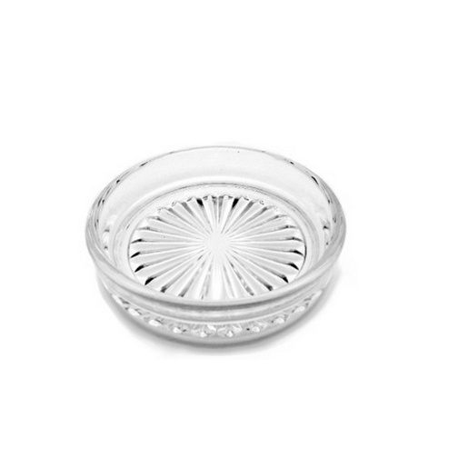 Combo 6 Đĩa lót ly cốc bằng thủy tinh Lotus Glass - 8.6cm