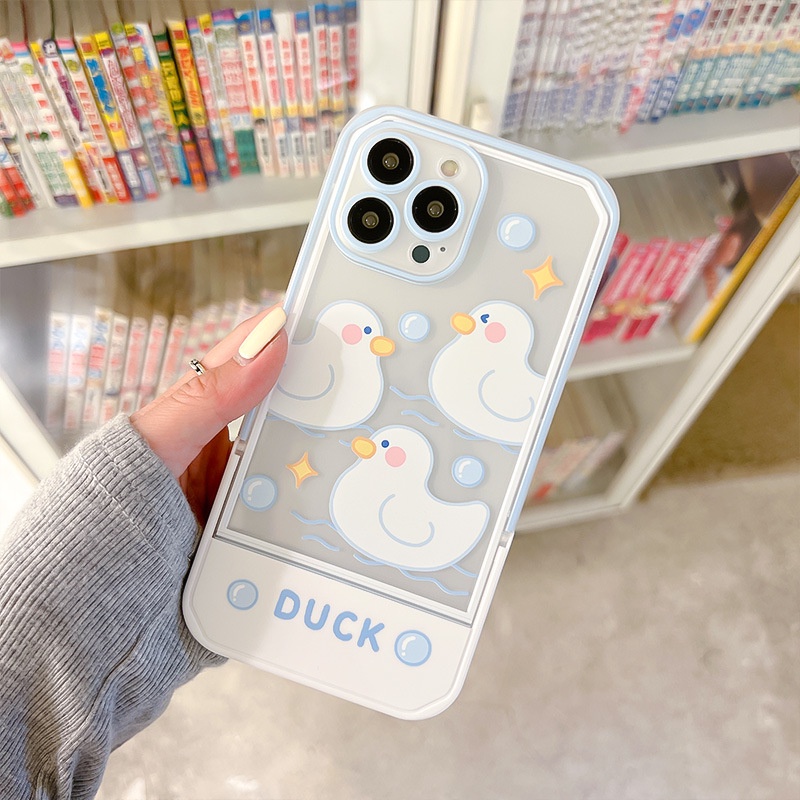 Ốp Điện Thoại Kèm Giá Đỡ Tàng Hình Phong Cách Mới Cho iphone13Promax 12Pro 11 / 6 / 7 / 8 / PLUS