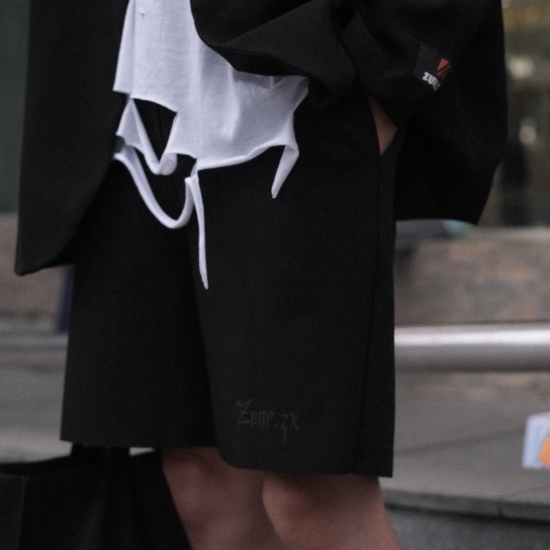 Quần short unisex Zune.zx đen lưng thun co dãn, Dark short (Premium)