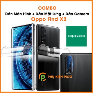 Dán màn hình Oppo Find X2 và dán lưng Oppo Find X2 PPF cao cấp dẻo và dán camera - combo3