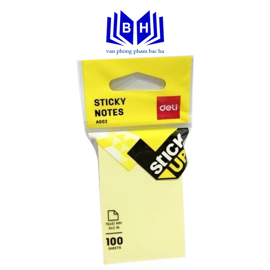 Giấy Nhớ Vàng 3*2 Deli A00252/A00553 Phù Hợp Với Học Sinh Văn Phòng Để Ghi Nhớ Những Thông Tin Quan Trọng
