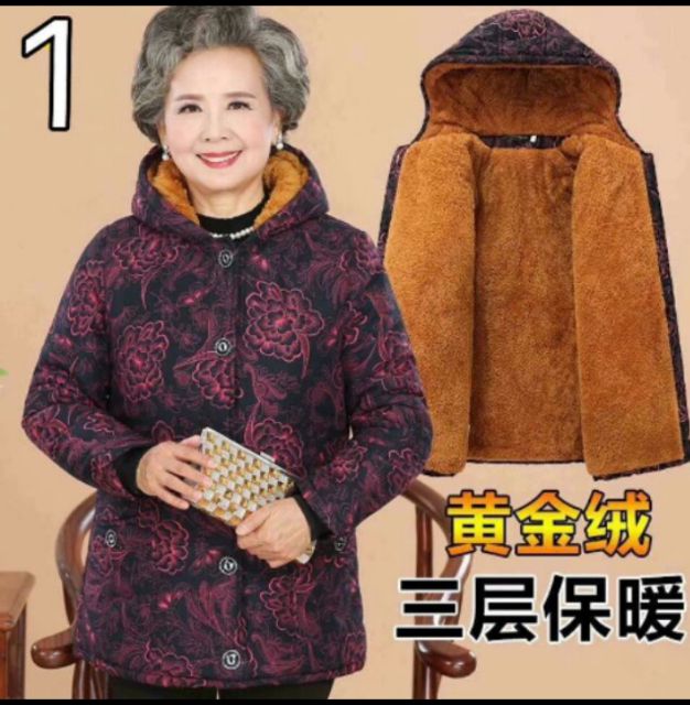 Áo Khoác Lót Lông Làm Quà Tặng Cho Bà, Áo Rất Dầy Và Ấm, Thích Hợp Cho Khí Hậu Mùa Đông Miền Bắc, Cao Nguyên Như Đà Lạt | BigBuy360 - bigbuy360.vn