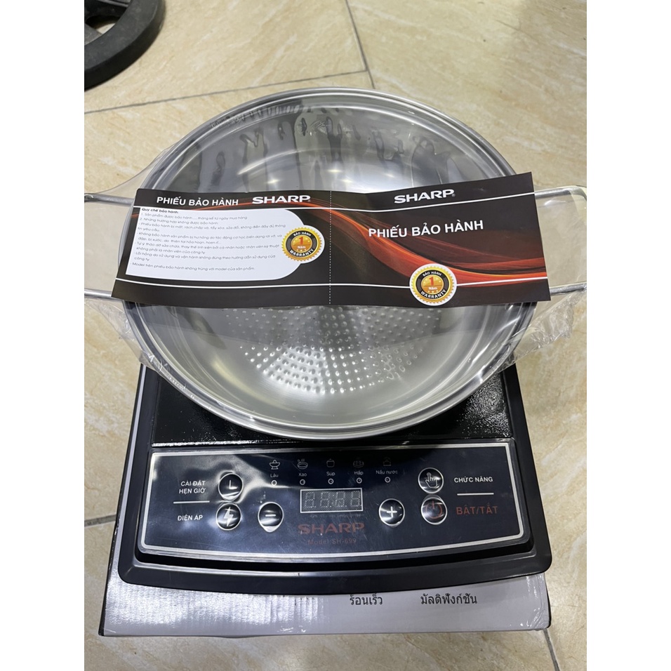 Bếp Từ Chính Hãng SHARP SH-699 Thái Lan Công Suất Lớn 2000W+ Tặng Kèm Nồi INOX Cao Cấp - BẢO HÀNH 12 THÁNG