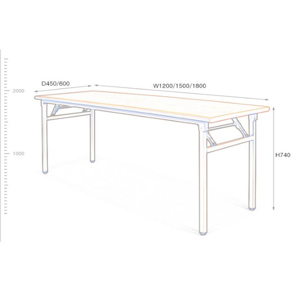 Bàn làm việc, Bàn gấp gọn thông minh 60x120x75cm  phù hợp với mọi không gian văn phòng