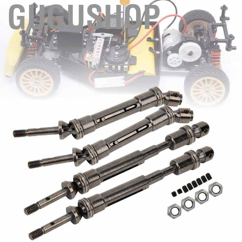 Gugushop For Traxxas 1/10 Slash 4x4 SLA017 SLA018 Metal Front/Rear Drive Shaft Accessory